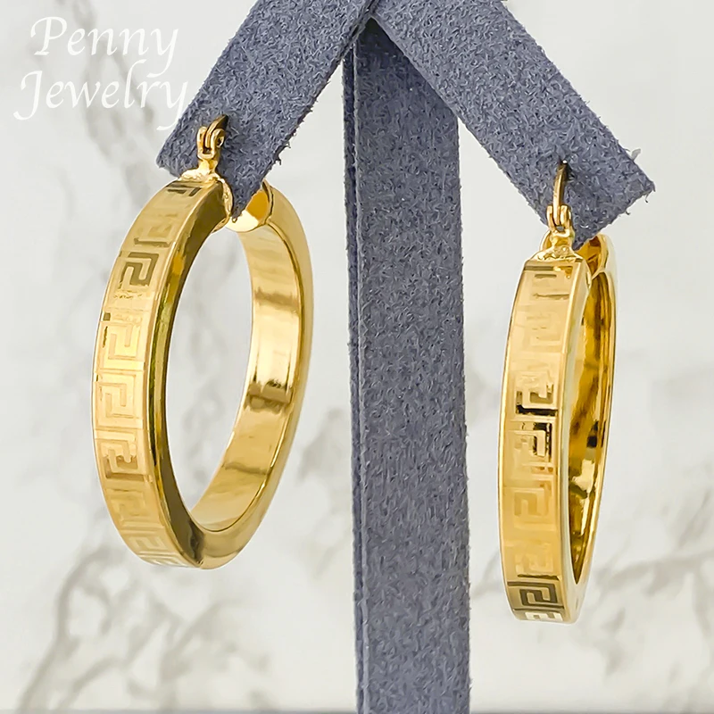 أقراط دائرية من النحاس الأصلي مطلية بالذهب عيار 18 قيراط للنساء حلق دائري هدايا حفلات الزفاف مجموعات مجوهرات إيطالية أفريقية