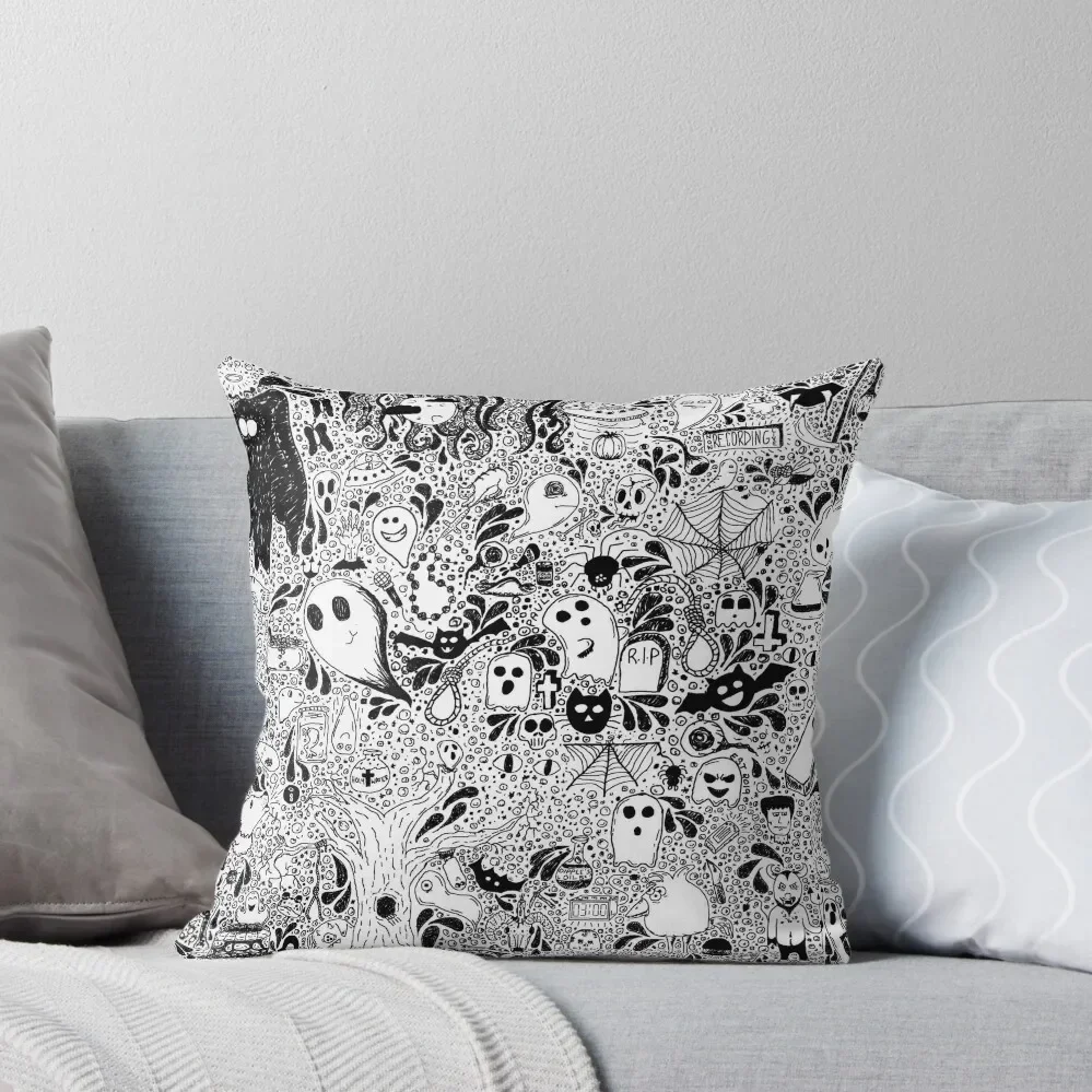 

A Haunted Sketch Throw Pillow Cushions christmas pillow case Pillow Case