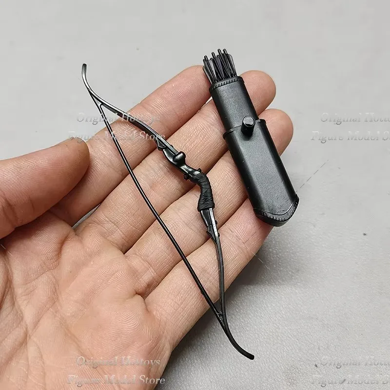 In Stock 1/12 Scale Male Soldier Scene Accessories Hunter Black Bow Arrow Prop Set 6-inches Action Figure Model Doll Toys view 6