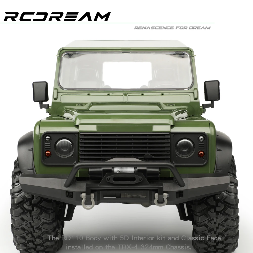 RCDream pomalowana główka obiektywu obiektyw światła obiektyw światła ogona dla bezdzikiego obrońcy RD110 RD90 TRX4 Defender Upagrade części # RD001