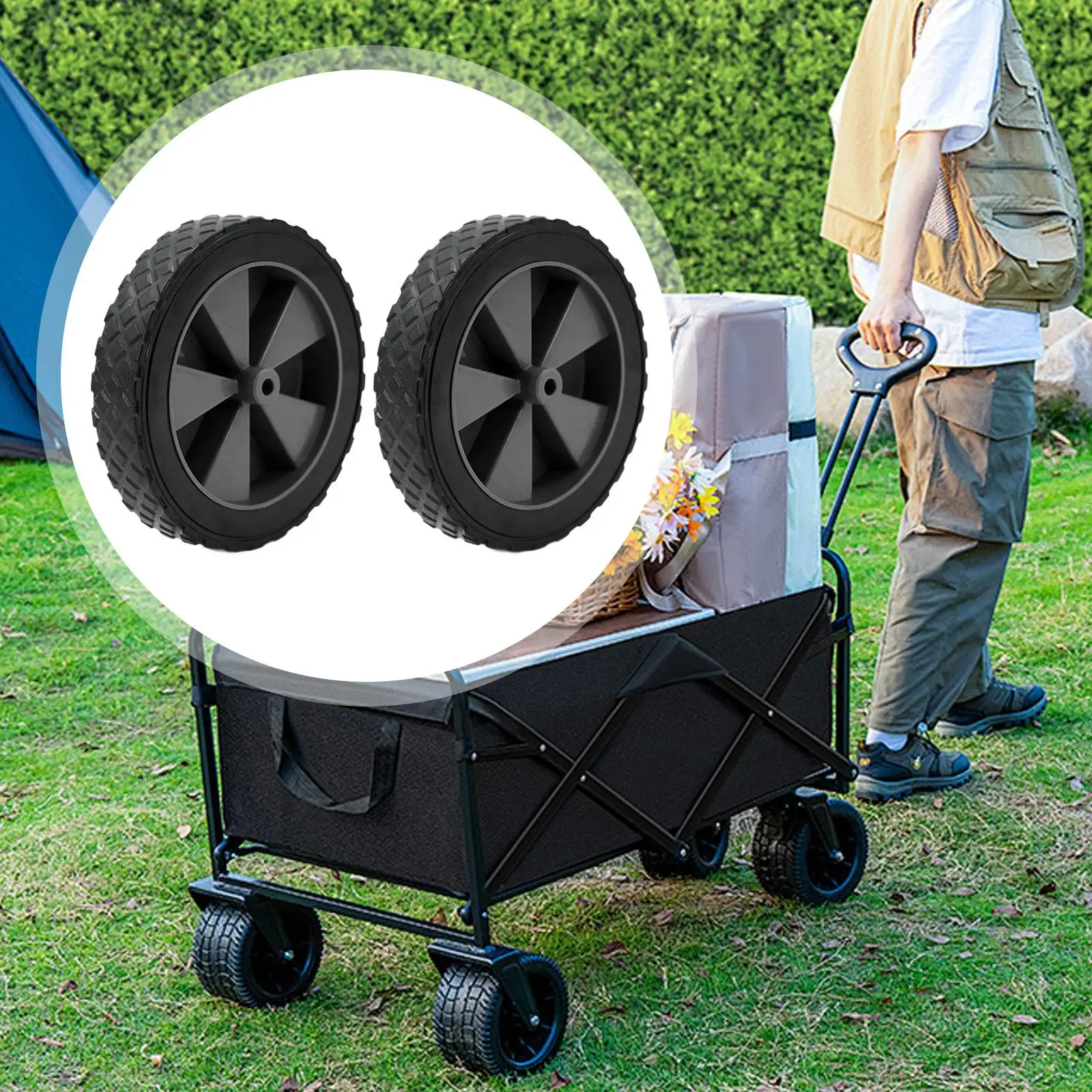 

Колесо для тачки, диаметр 12,5 см, плавное движение, легкая установка, износостойкий аксессуар, 5-дюймовые резиновые шины для тачки