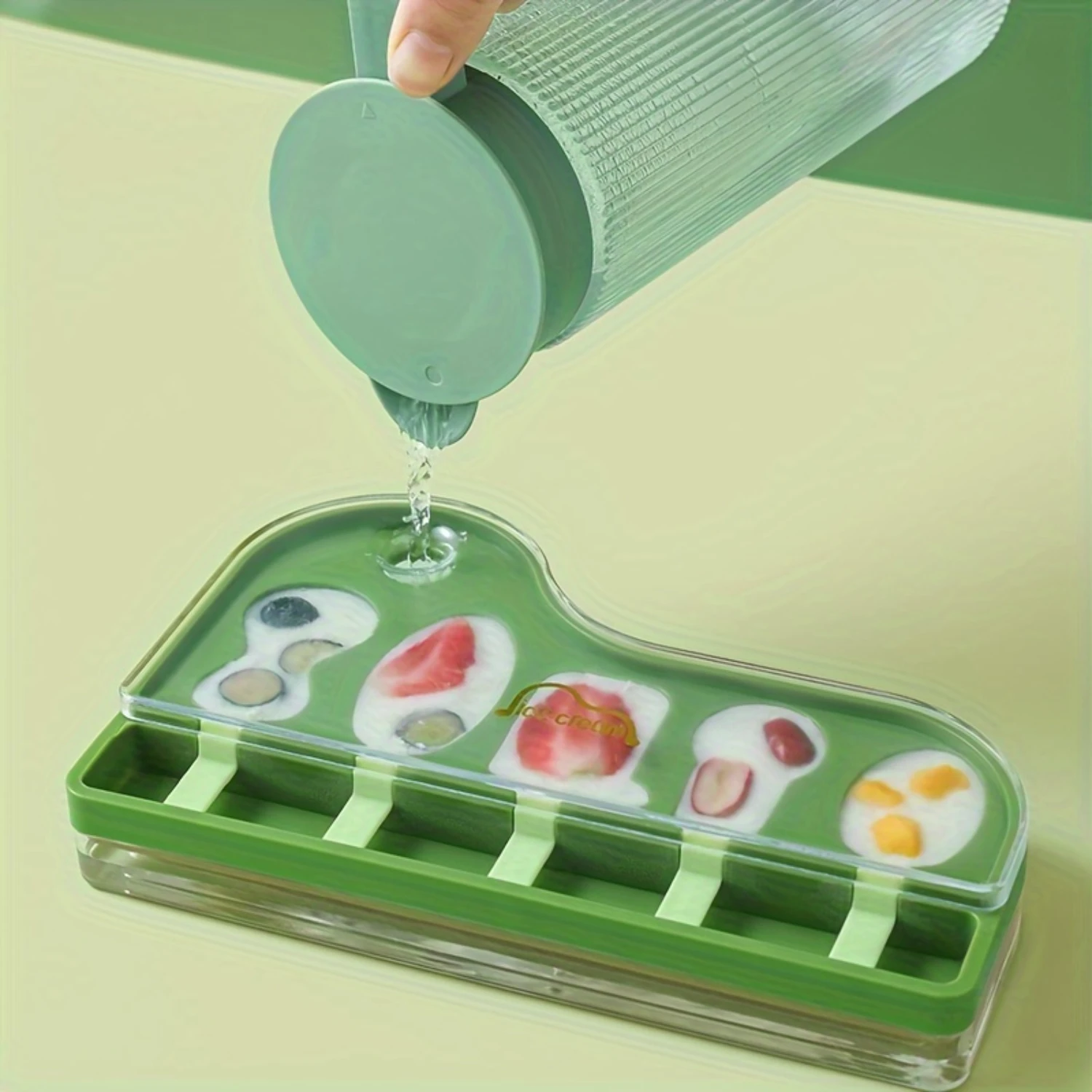 1 Pc Piano Ice Cream Mold Popsicle Silicone Molds Set, Ice Cream Molds With Sticks For Cake , Ice , Cakesicles Suitable For Summ