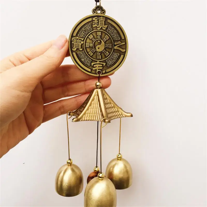 Antique Wind Chime Copper Yard Garden Outdoor Living Decoration Metal Wind Chimes Outdoor Chinese Oriental Lucky Metal Win