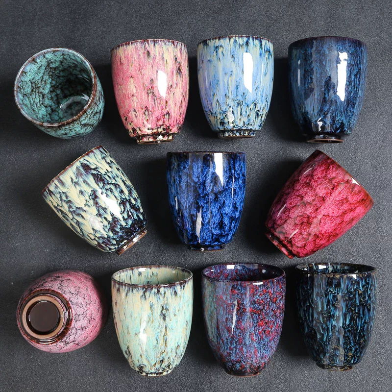 250ML Tea Cup Ceramic Cup Large Master Cup Water Cup Household Kung Fu Tea Set Single Cup Tea Appreciation Cup Bowls Mug
