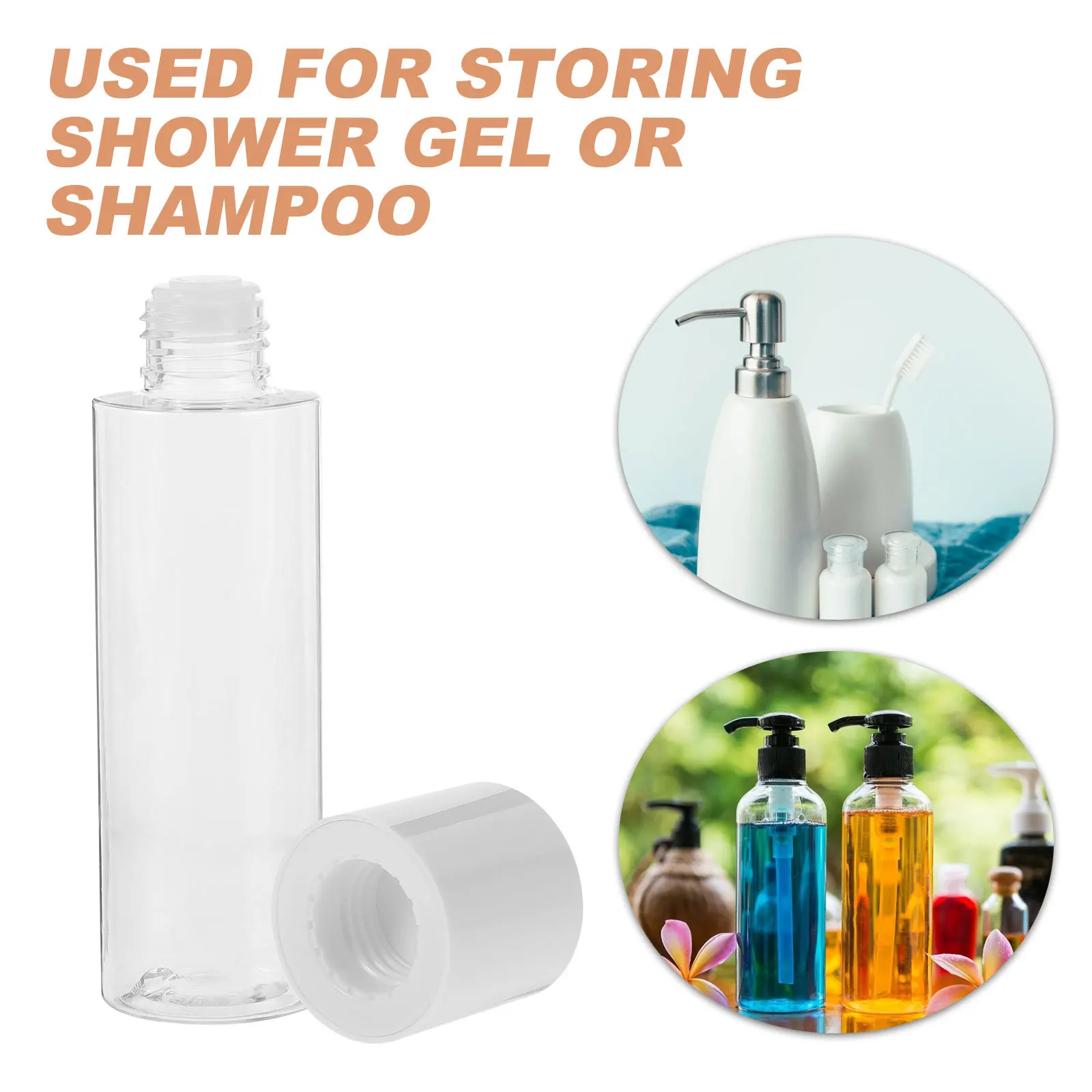 

4Pcs Travel Bottles Refillable Plastic Toiletry Containers Portable Empty Bottles for Shampoo Conditioner Lotion