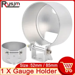 52mm / 85mm Car Gauge Pod silver Car Meters Holder One Hole Auto Modified Instrument Meter Rack Single Hole Aluminum Material