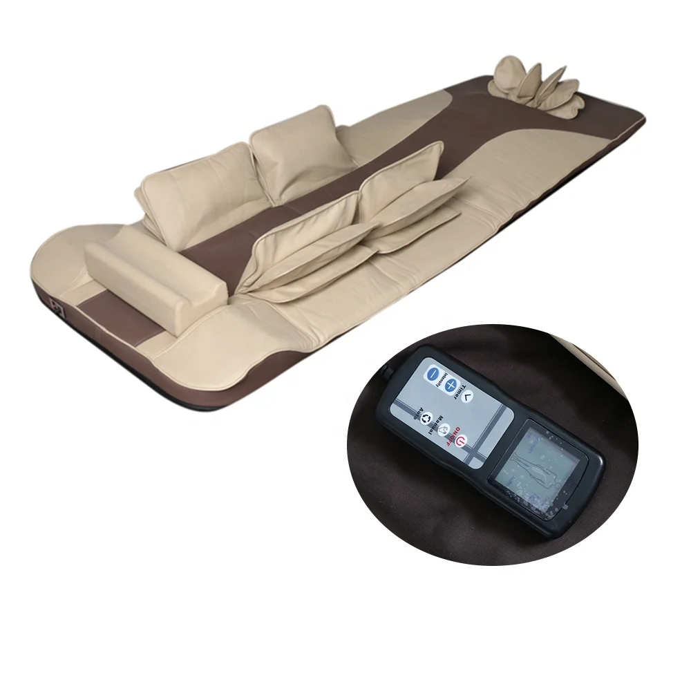 

Portable Full Body Massage Mat With Heating Feature Kneading Vibrating Bed Pads For Neck Waist Head Leg Application