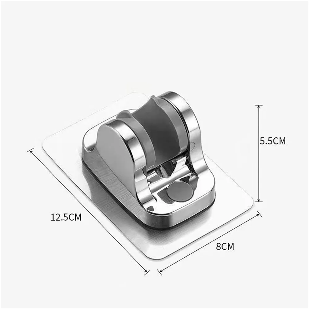 Soporte ajustable para cabezal de ducha, soporte de pared con ventosa negra, accesorios de baño sin Taladro