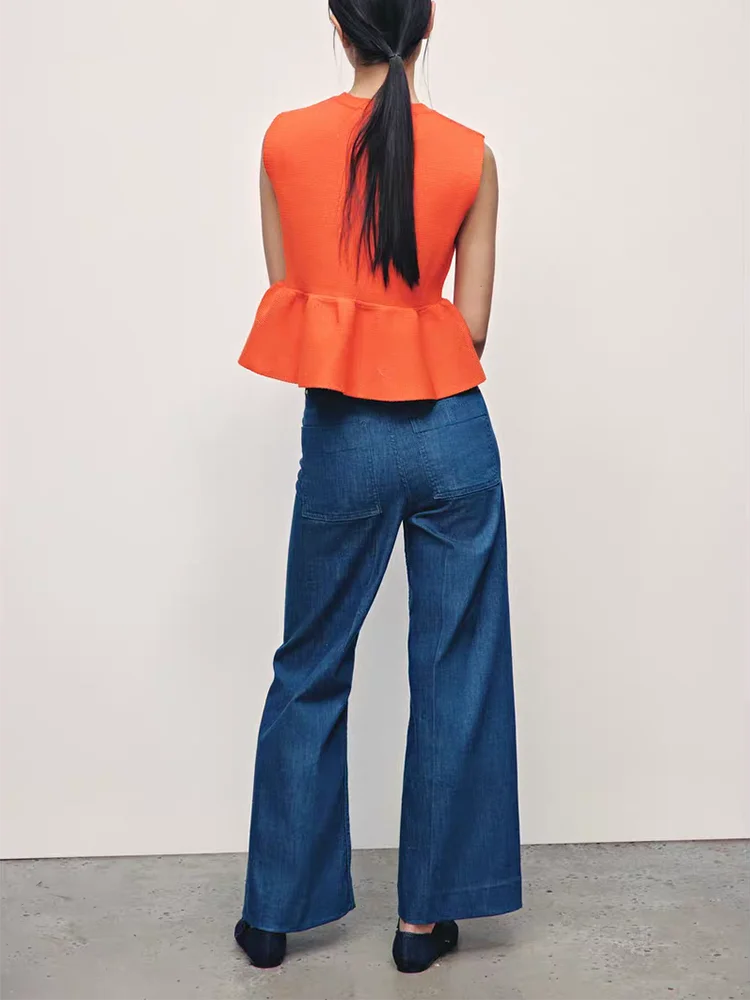 

Spring New Arrival Women's Knitted round Ne Svel ort Skirt Sle Top Slim Fit Commute Sle Regular Length Pure Color