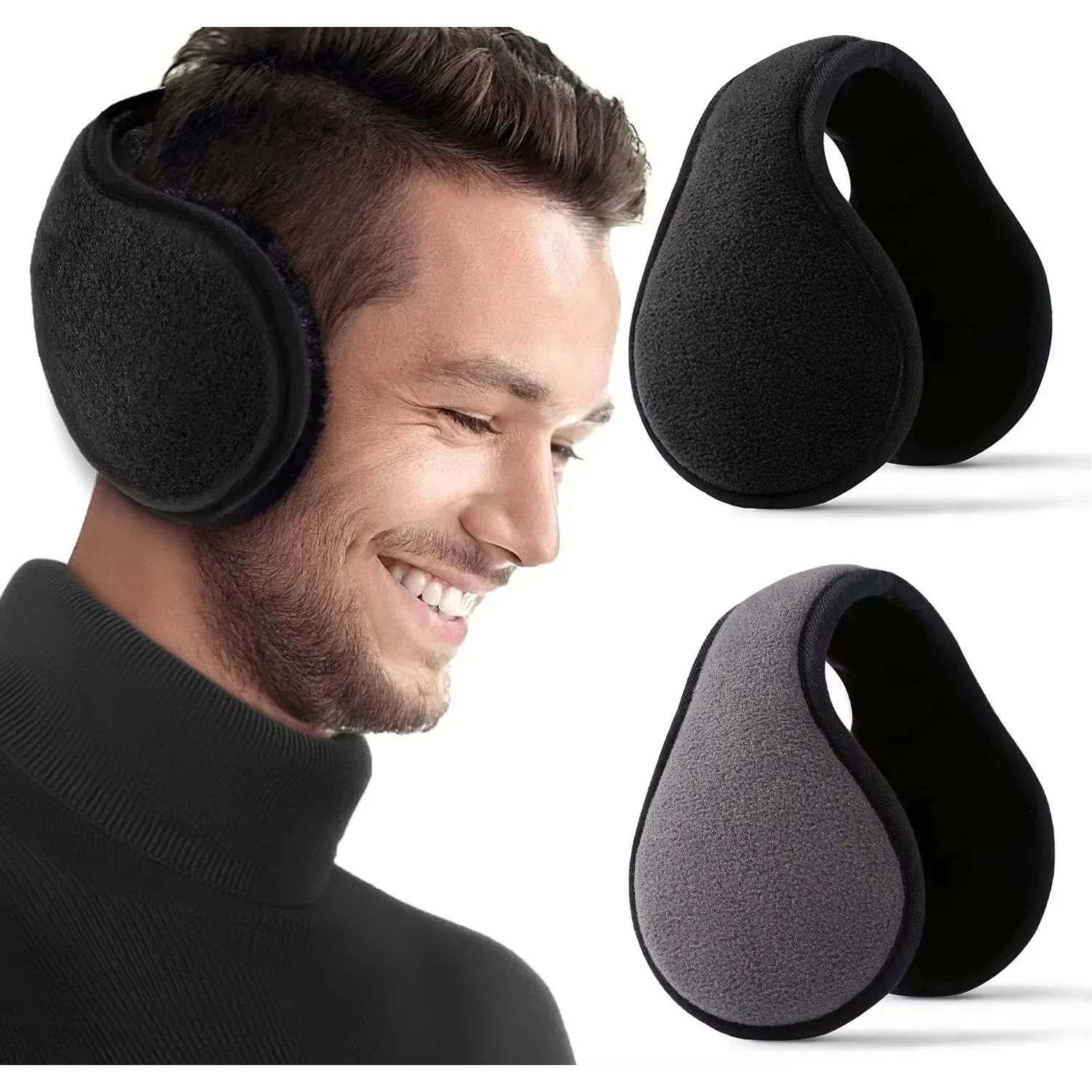 AliExpress 1Pc Winter Thicken Warm Fur Earmuffs for Men Women Velvet Plush Ear Muffs Protector Outdoor Cycling Skiing, Black