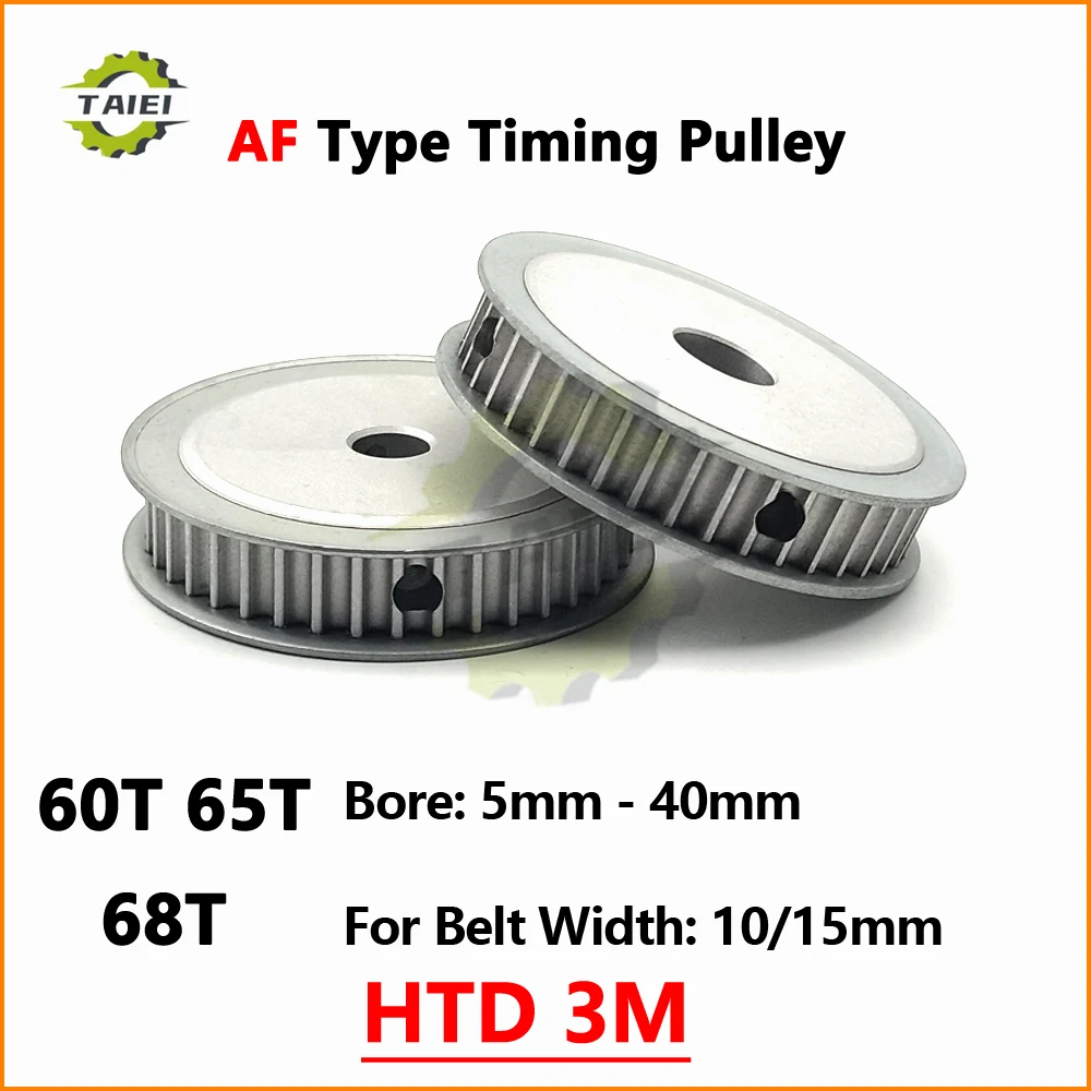 

HTD 3M Synchronous Pulley 60 65 68 Teeth Keyway Bore 5mm-40mm For Belt Width 10/15mm 3M Timing Wheel 60Teeth Drive Gear Sheave