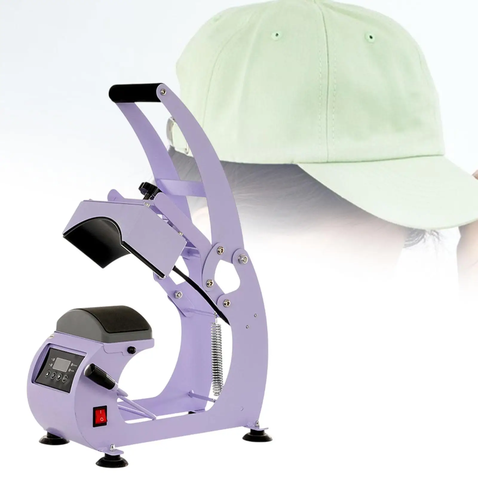 آلة الصحافة الحرارة 0-250 درجة مئوية شاشة ديجيتال أداء مستقر المهنية التحكم في درجة الحرارة قبعة الصحافة الحرارة