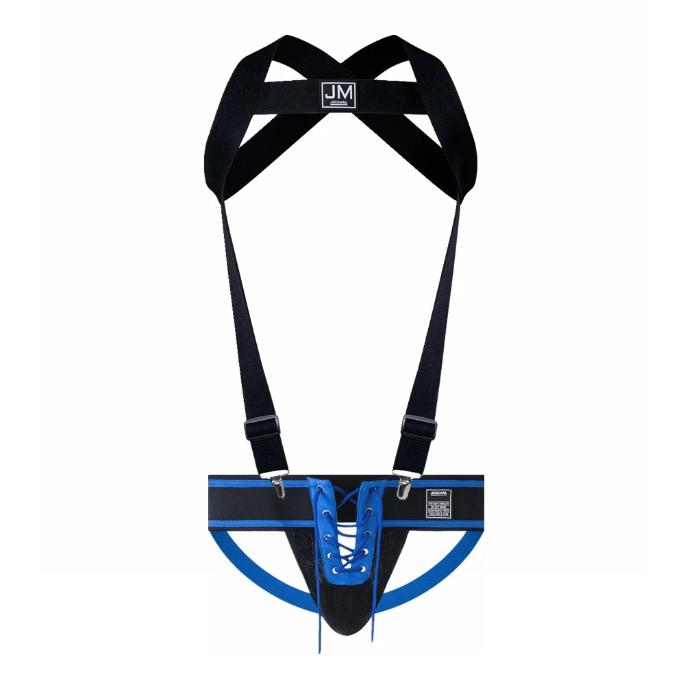 JOCKMAIL Body Harness Adjustable Elastic Strap Detachable Split-type Give Away Athletic Supporters Jockstrap Men Underwear Sets