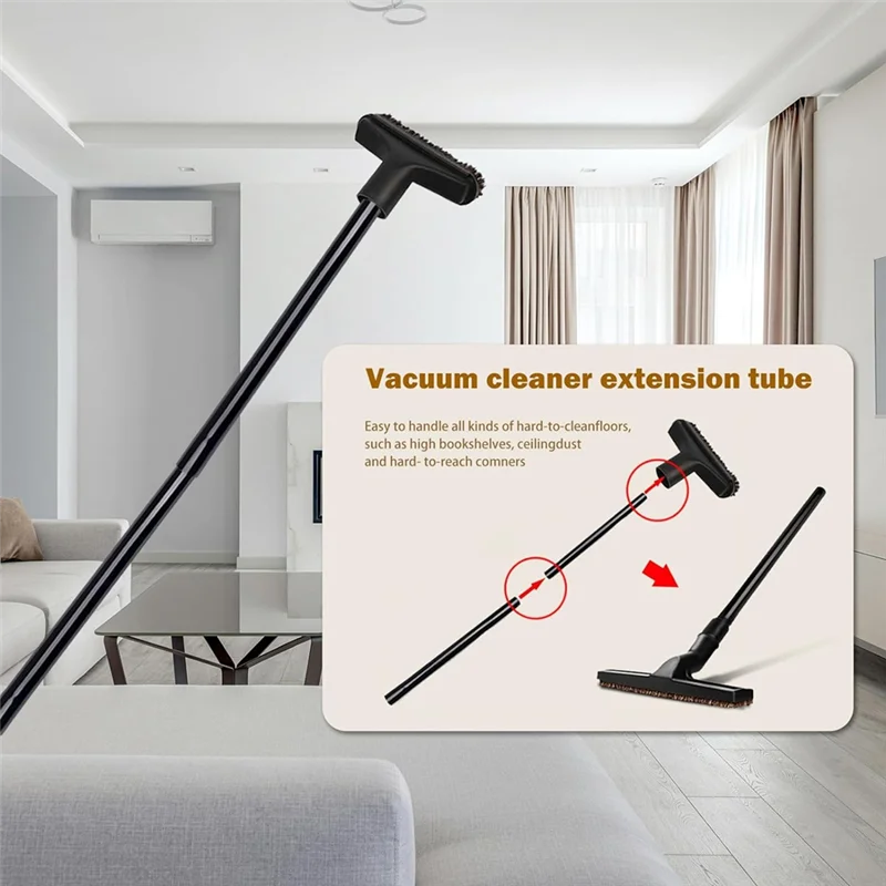 YCOC-12PCS Accessori per aspirapolvere universali 1-1/4In Accessori per aspirapolvere Spazzola Estensione Bacchetta Ugello Bocchetta per fessure Bagnato Asciutto