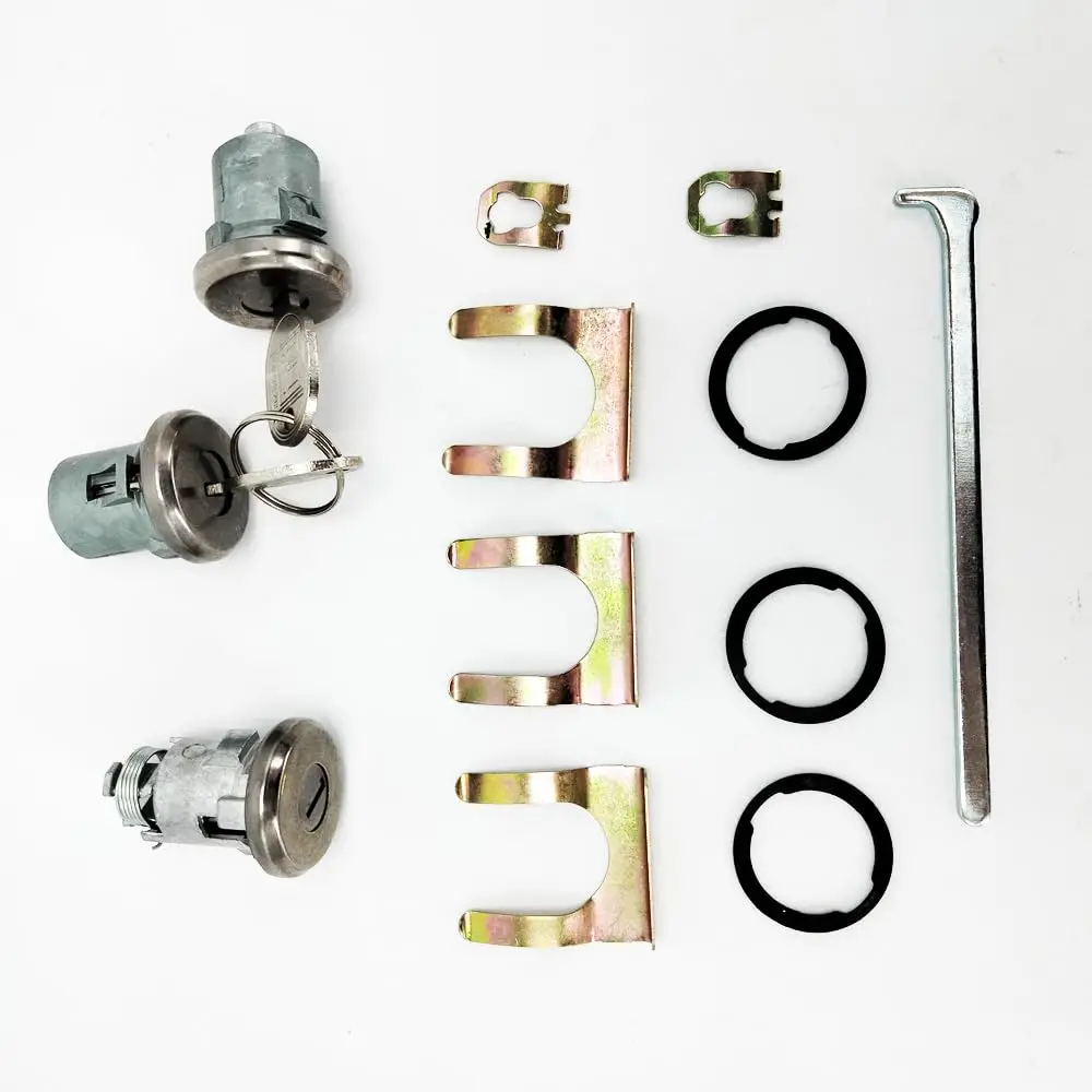 

Комплект цилиндров дверного замка с двумя ключами для Buick Chevrolet Pontiac Olds 654394765282