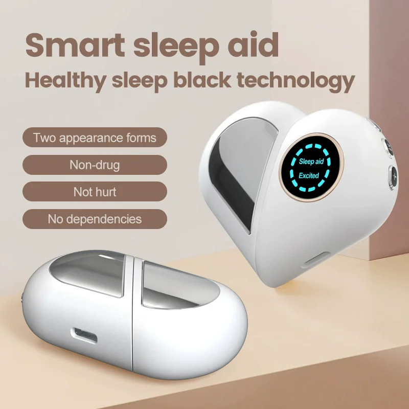 EMS Microcurrent Sleep Aid Device, Portable Handheld Smart Sleep Improver for Insomnia Relief and Night Relaxation
