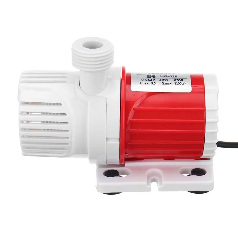 Bomba de agua sumergible 20W 12V Dc 1100L/H bomba de agua de velocidad ajustable controlable marina pecera acuario