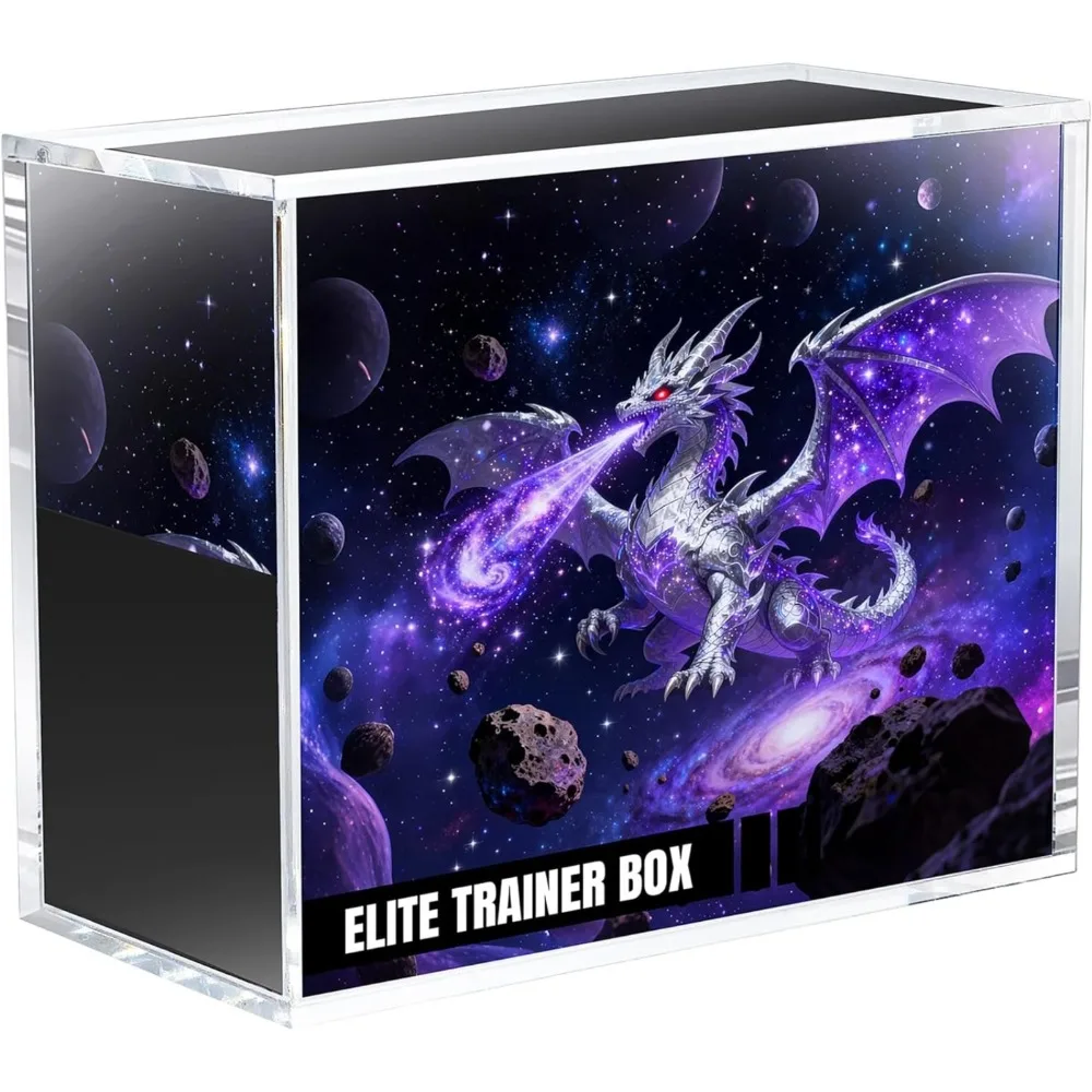 Heavy Duty 5mm Acrylic ETB Storage Case, Secure Magnetic Display Protector Box for Trading Card Collectibles, Crystal Clear Protective Holder with Scratch Resistant Surface for Hobby Collectors