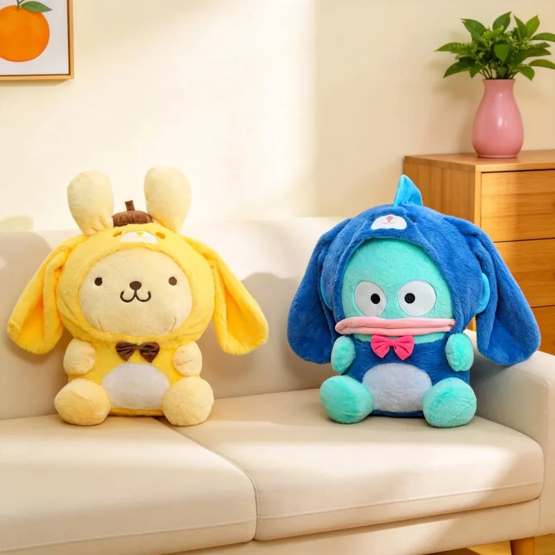 

Sanrio Large size 70cm cute Hangyodon Cosplay Cinnamoroll Plush Toy Stuffed Doll Kawaii Fluffy Anime Home Decor Gift for Girls
