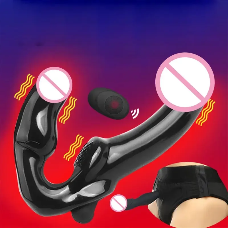 Wearable Woman Sex Toys Strap-on Penis Dildo Vaginacon Butt Plug With Vibration Butt Plug Vibrator Men Sexyshop Vibrador