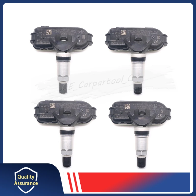 4PCS Tyre Pressure Sensor For 2014 Hyundai Grandeur [HG] I40 [VF] 434MHZ 52933-3V600 TPMS TIRE MONITORING SYSTEM PRESSURE SENSOR