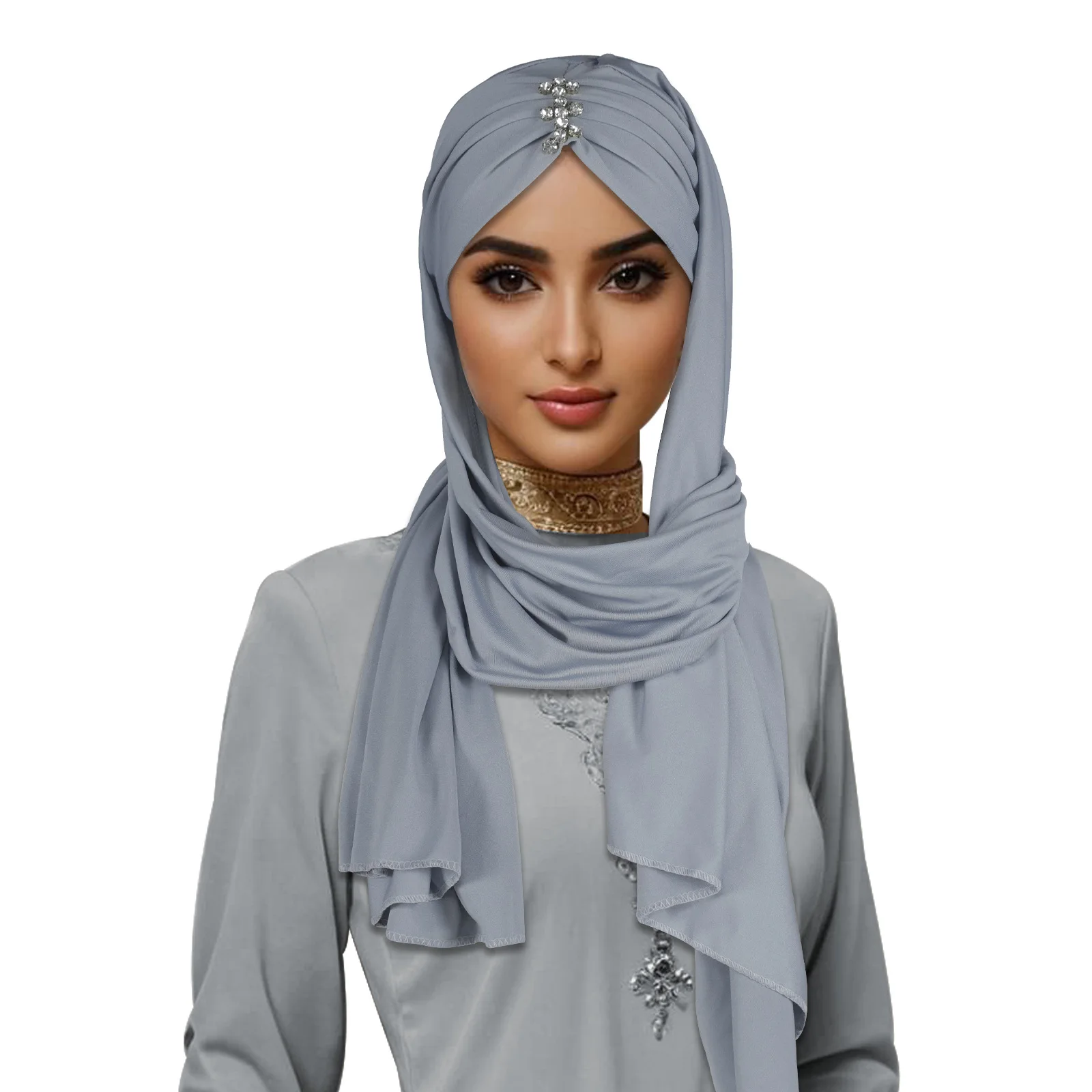 Mode Instant Hijabs Schal Diamant Turban Innere Kappen Untertuch Hijab Motorhaube Muslimische Frauen Headwrap Ein Stück Amira Kopftuch