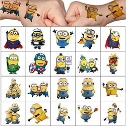 20Pcs/set New Cartoon Minions Temporary Tattoo Sticker Body Art Cute Tattoo Stickers Cosplay Party For Birthday Gifts