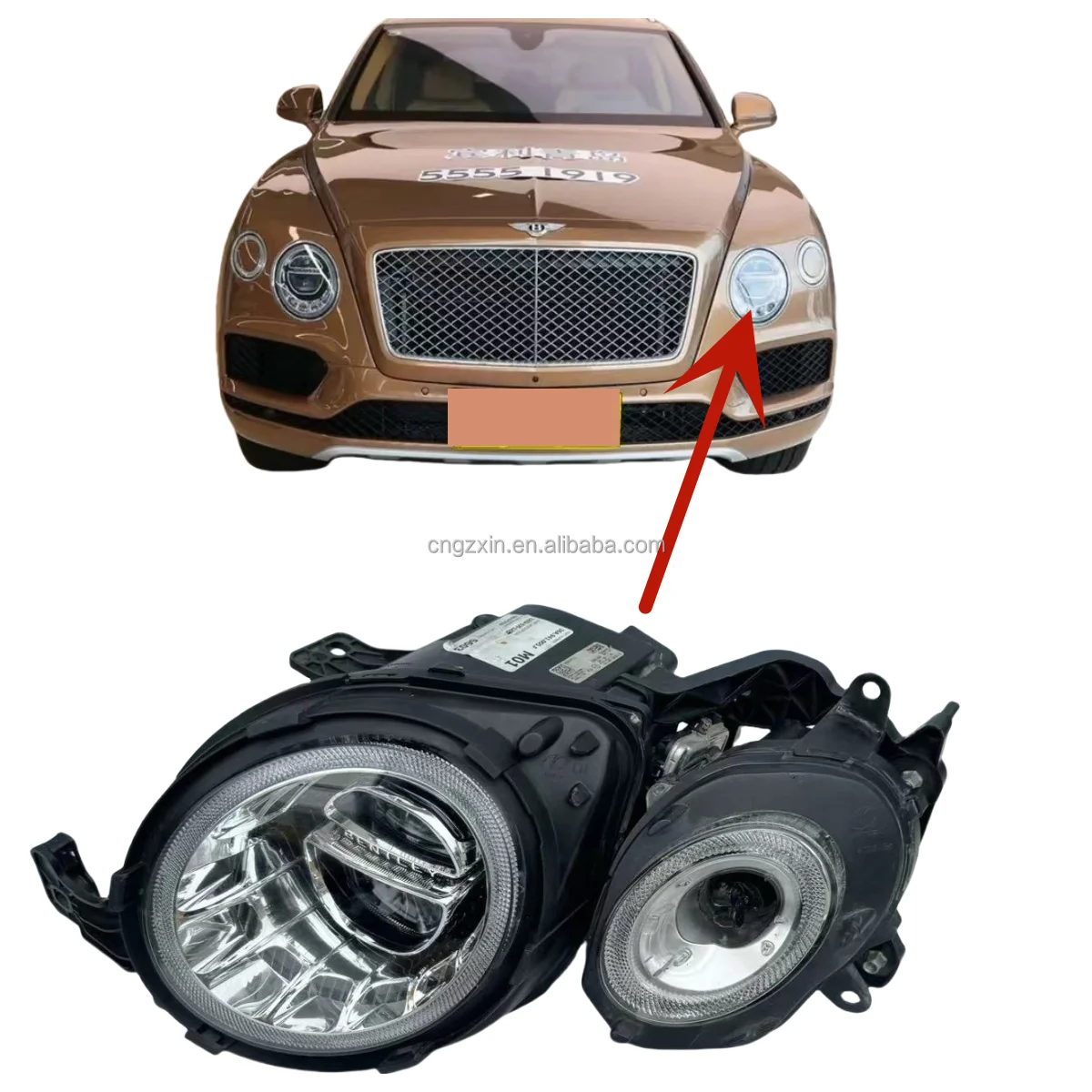 

For Bentley Bentayga Second Hand Perfect Original Factory Front Headlights OEM 36A941005F