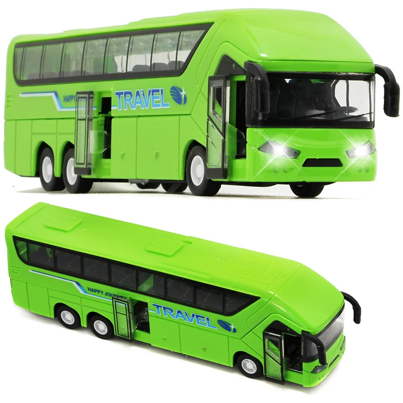 Simulation Bus Toy Car Alloy Car Model Double-decker Bus Model
