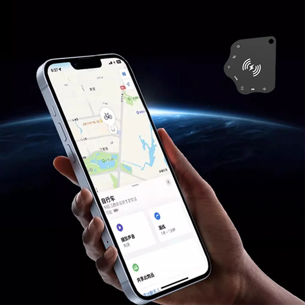 Tarjeta de seguimiento de cartera con carga inalámbrica, funciona con Apple Find My, tarjeta de seguimiento ultradelgada, buscador de tarjetas, resistente al agua IPX68