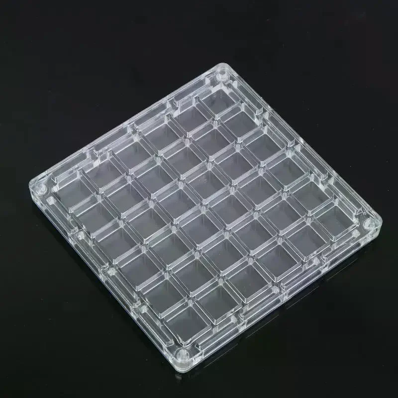 Acrylic Magnetic Seashell Display Box 36 Grids Clear Compartment Organizer Portable for Travel Small Jewelry Bead Storage Holder