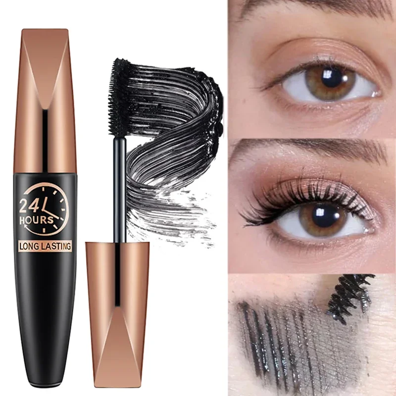 Waterproof Eyelash Mascara Makeup Silk Fiber Lengthens Eyelashes Extension Non-smudge Black Matte Mascara Eyes Makeup Cosmetics