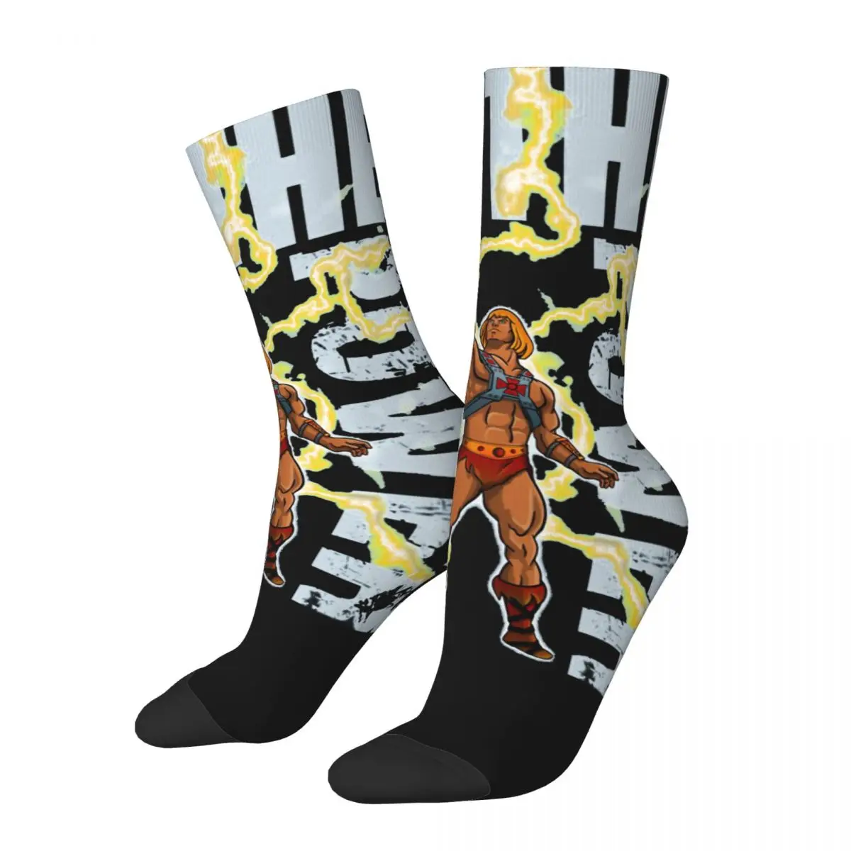 Vintage He-Man Powerful Guy Crazy Men's Compression Socks Unisex Masters of the Universe Fantastic World Street Style Crew Sock