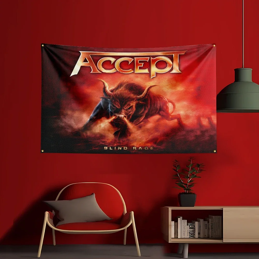 90X150CM a-Accepts Heavy Rock Band Flag Polyester Digital Printing Banner for Bedroom Wall Art Out Door Tapestry Decoration