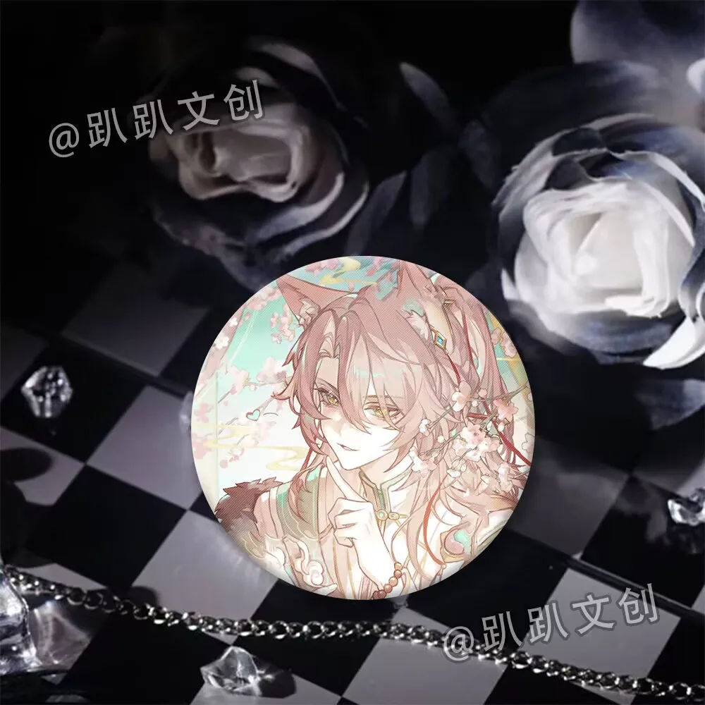 „Broken Star Rail“, eine 58-mm-Abzeichenanhänger-Dekoration der „Baji Guzi“-Fankunst rund um den „Saochi Sand Gold Sunday“