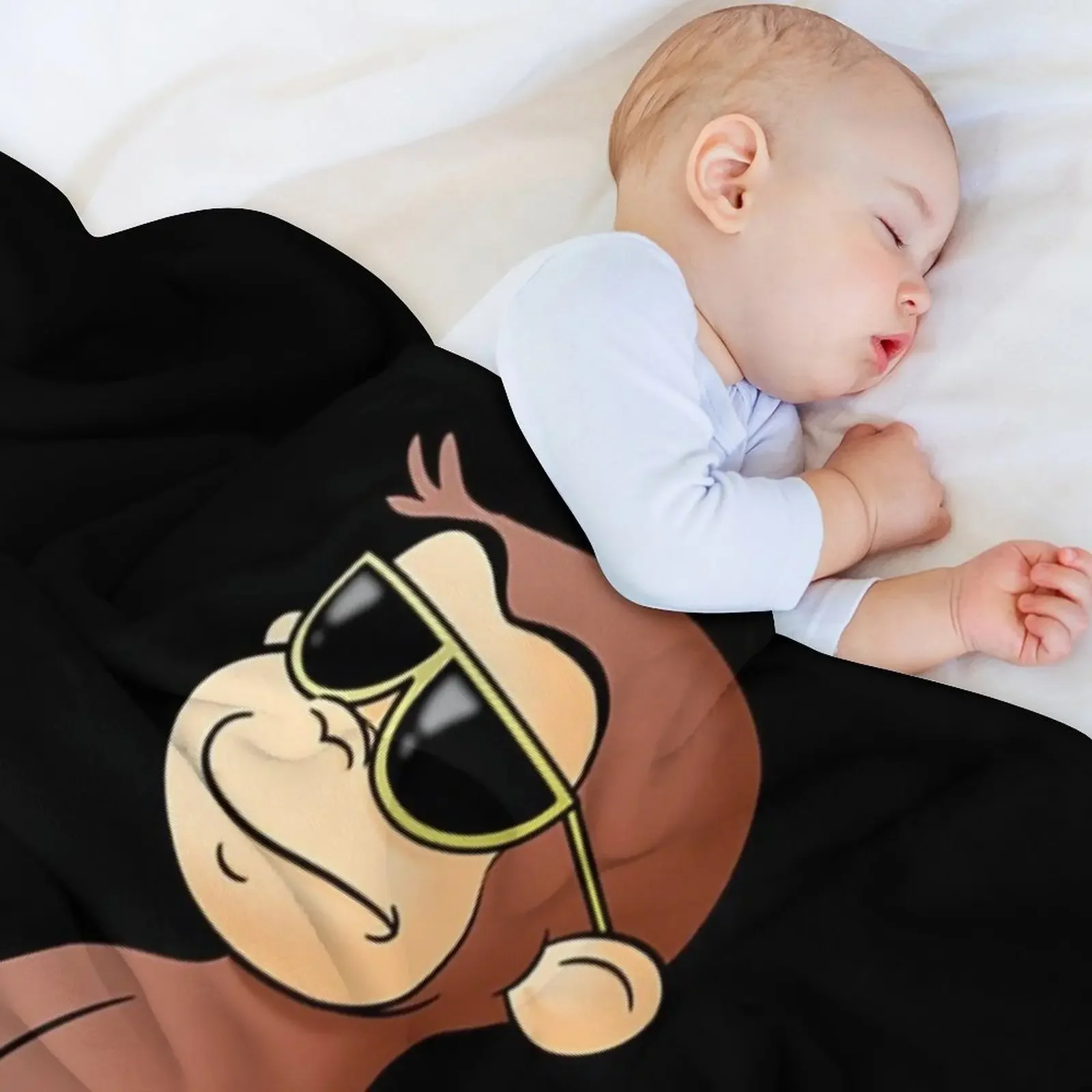 Curious George T-ShirtFAST AND CURIOUS V2 Throw Blanket For Sofa Thin Blankets For Baby heavy to sleep Furry Blankets