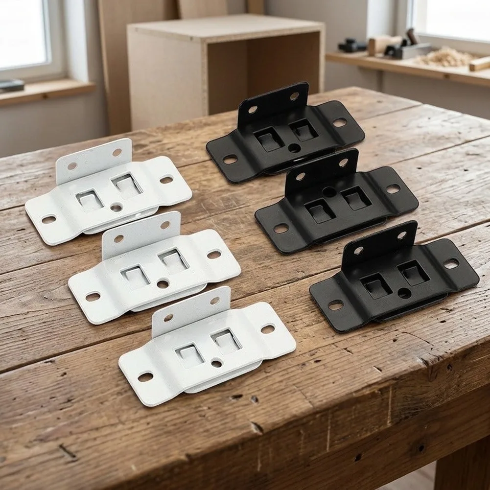 For Home DIY Projects Furniture Connector Cabinet Repair Kit Reinforcing Joints 1.2mm Thick Metal Pre-drilled Holes