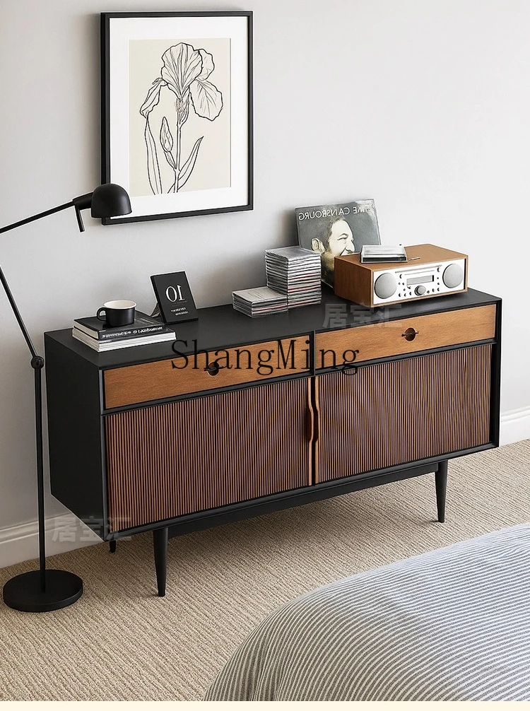 

SM new high-end dining side cabinet solid wood tea display cabinet small apartment household storage side cabinet