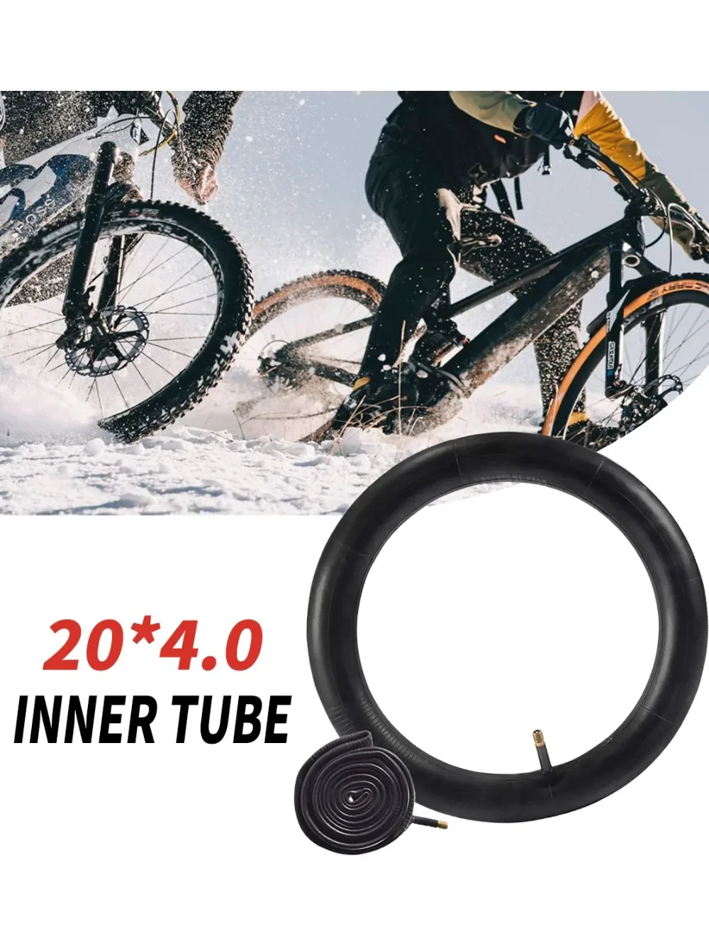 AliExpress NONE Bicycle 20x4.0 Fat Tire 1PC or 2PCS Bike Inner Tubes for Snowmobiles Compatible with 20*3.5-4.0 ATVs Electric Bike/Mountain Bike
