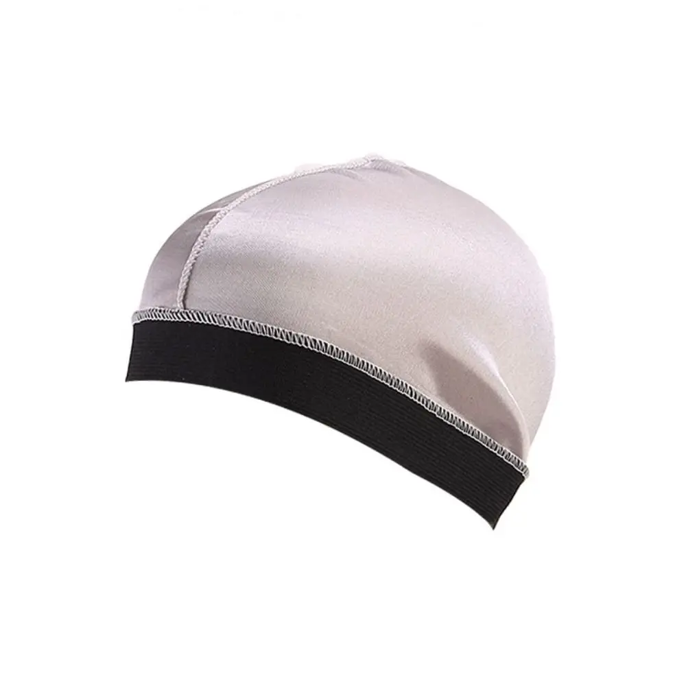 

New Solid Color Men Durag Hats Breathable Elastic Wave Caps Multicolor Polyester Multicolor Durag Cap Men