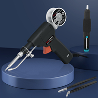 NEWACALOX 110V/220V 60W US/EU Hand-Held Internal Heating Electric Soldering Iron Automatically Send Tin Gun Welding Repair Tool