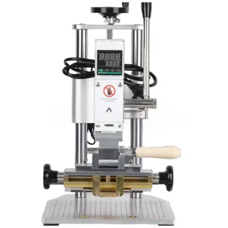 Manual Hot Stamping Machine Digital Quick Flip Head Brass Mold Embosser Letter Hot Foil Stamping Machine for Logo Making