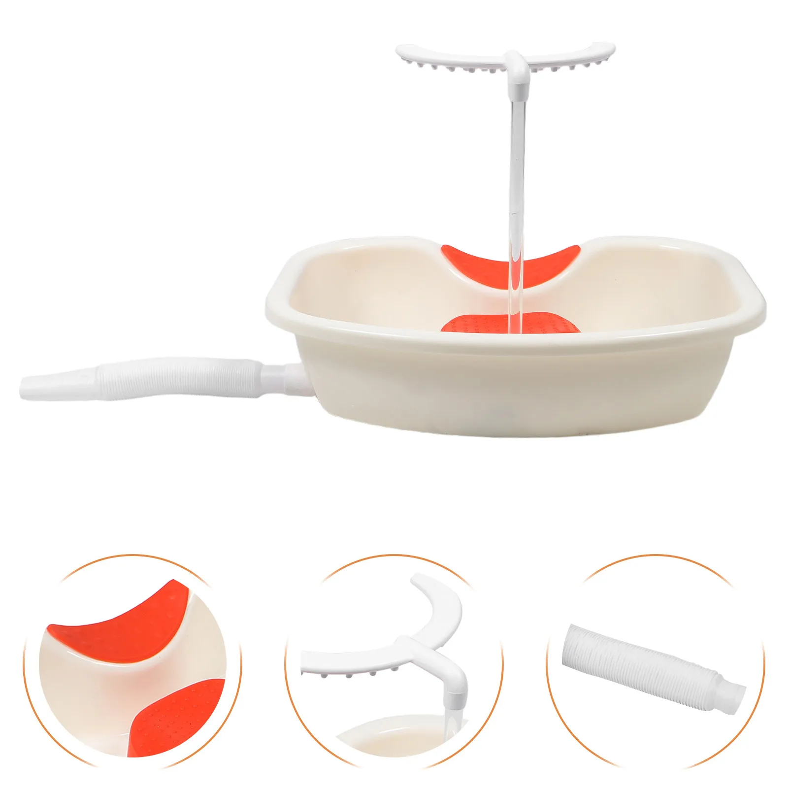 

1 Set U-Shaped Hair Wash Basin For Home Care Portable Shampoo Washing Tub With Pump Reclining Hair Washing Station For Elderly