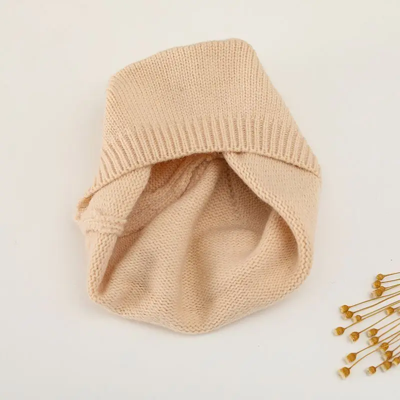 Boina Coreana de punto para niños y niñas, gorro cálido de oso de dibujos animados, accesorios para niños pequeños, otoño e invierno, 2024