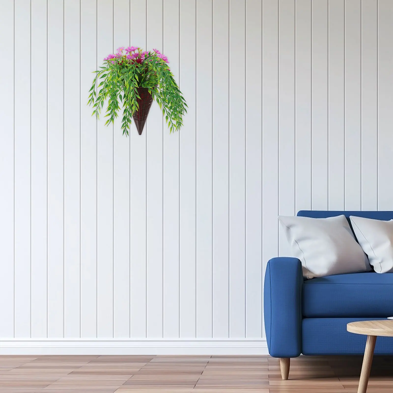 

Hanging Door Artificial Lifelike Simulation Decor For Home Porch Front Door Fake Flower Basket Realistic Design No Watering