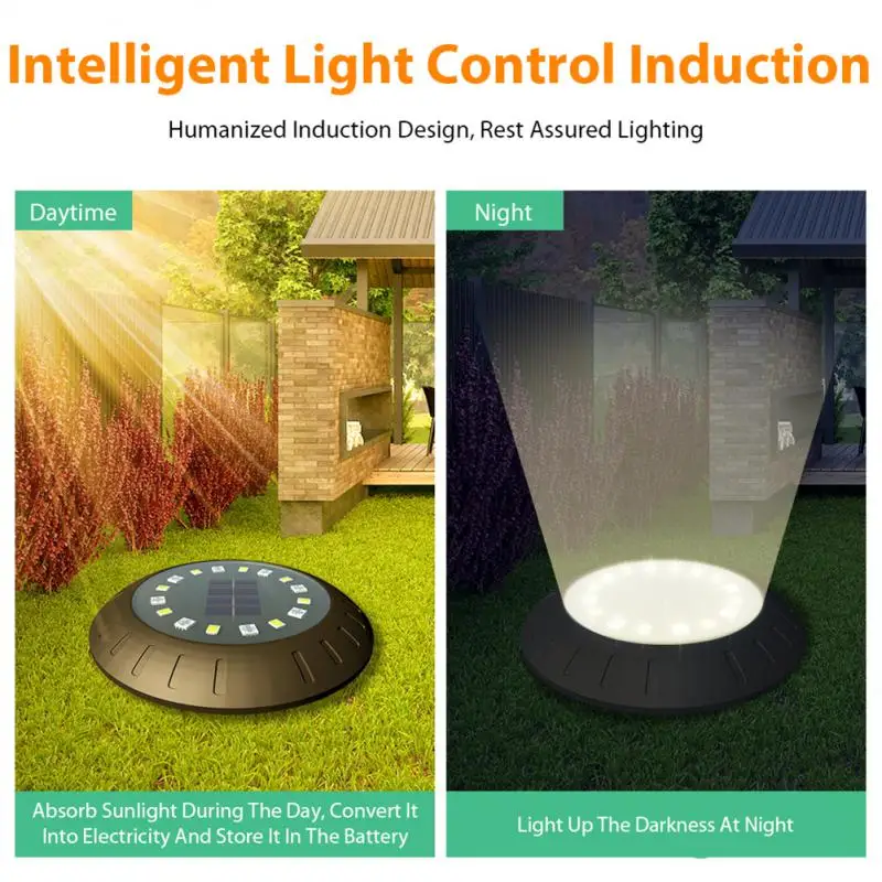 

Solar Charger Spot Lamp Outdoor Lighting Solar Underground Lights Abs Solar Ground Lights Smartlight Lawn Lamp Waterproof 16led