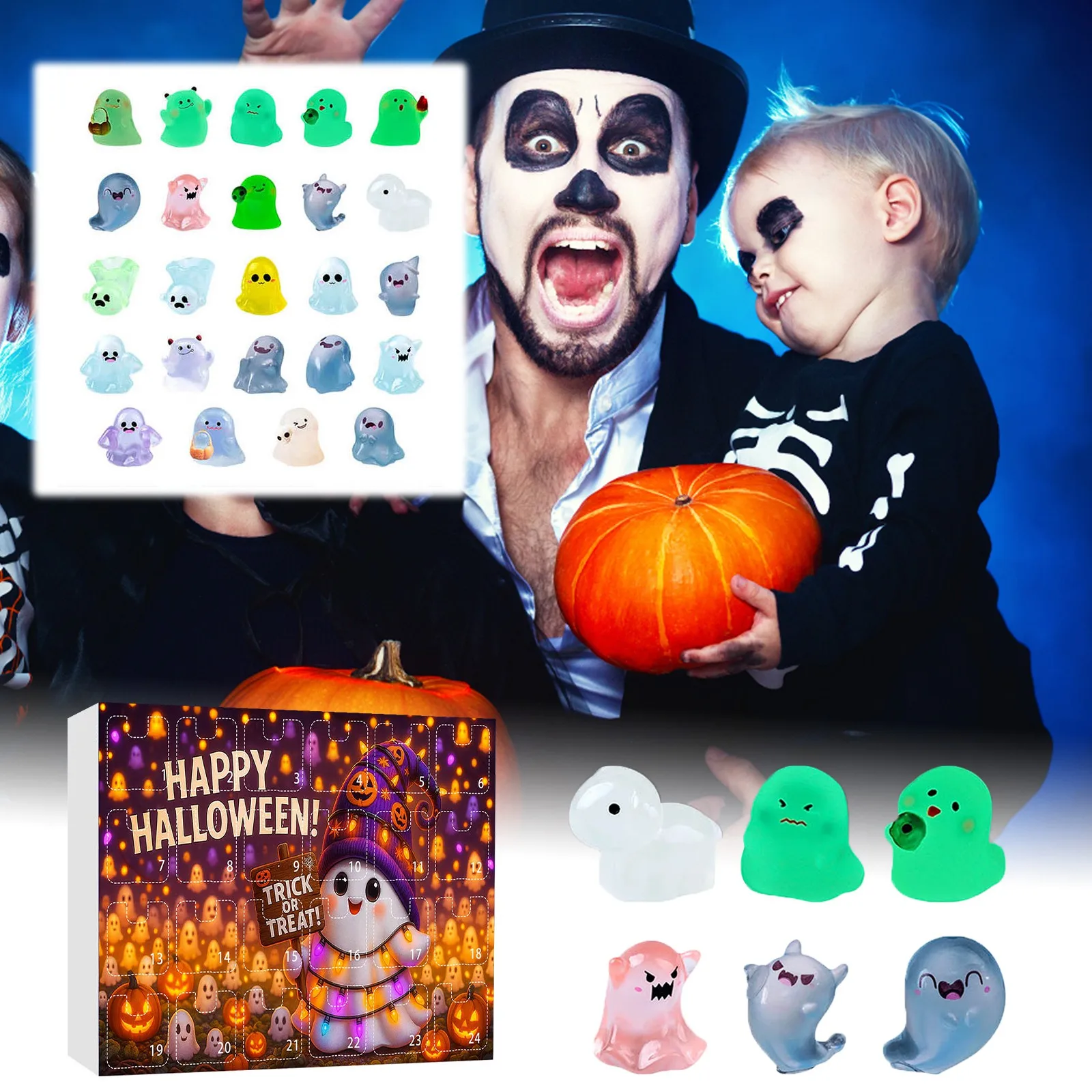 

Timer for Kids Large Glow In The Dark Halloween Advent Calendar Mystery Desktop Ornament Advent Calendar Christmas Countdown