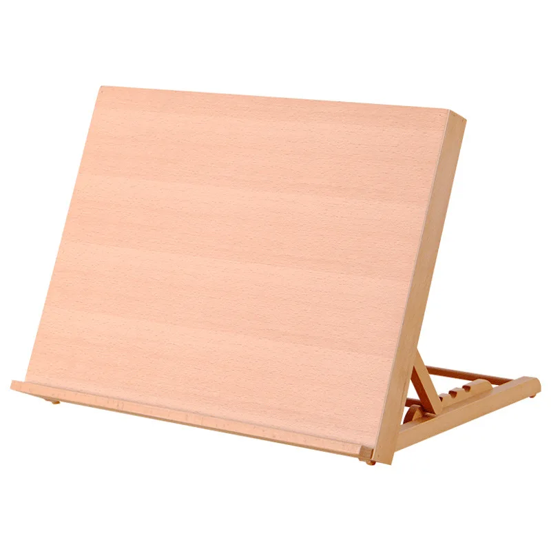 

Multifunctional A2 artboard easel wooden beginner sketch gouache watercolor folding A3 artboard shelf