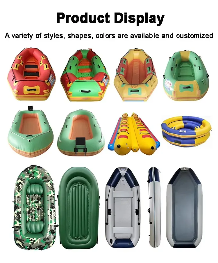 قارب صيد قابل للنفخ، قارب تجديف مطاطي بدون محرك، طوف ترفيهي #6