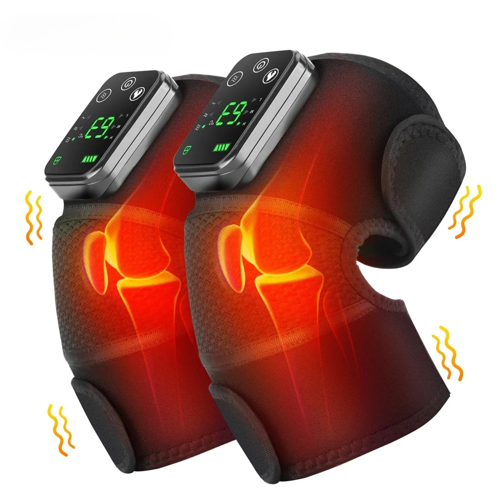 

1Pair Heating Knee Massager Vibration Thermal For Knee Shoulder Massage Joint Warm Wrap Knee Brace Heated Vibration Massage Belt